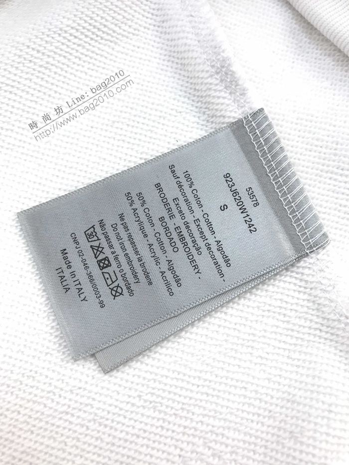 Dior男裝 迪奧秋冬新款衛衣 後背3D立體發泡字母 對位橫條 男女同款  ydi3266